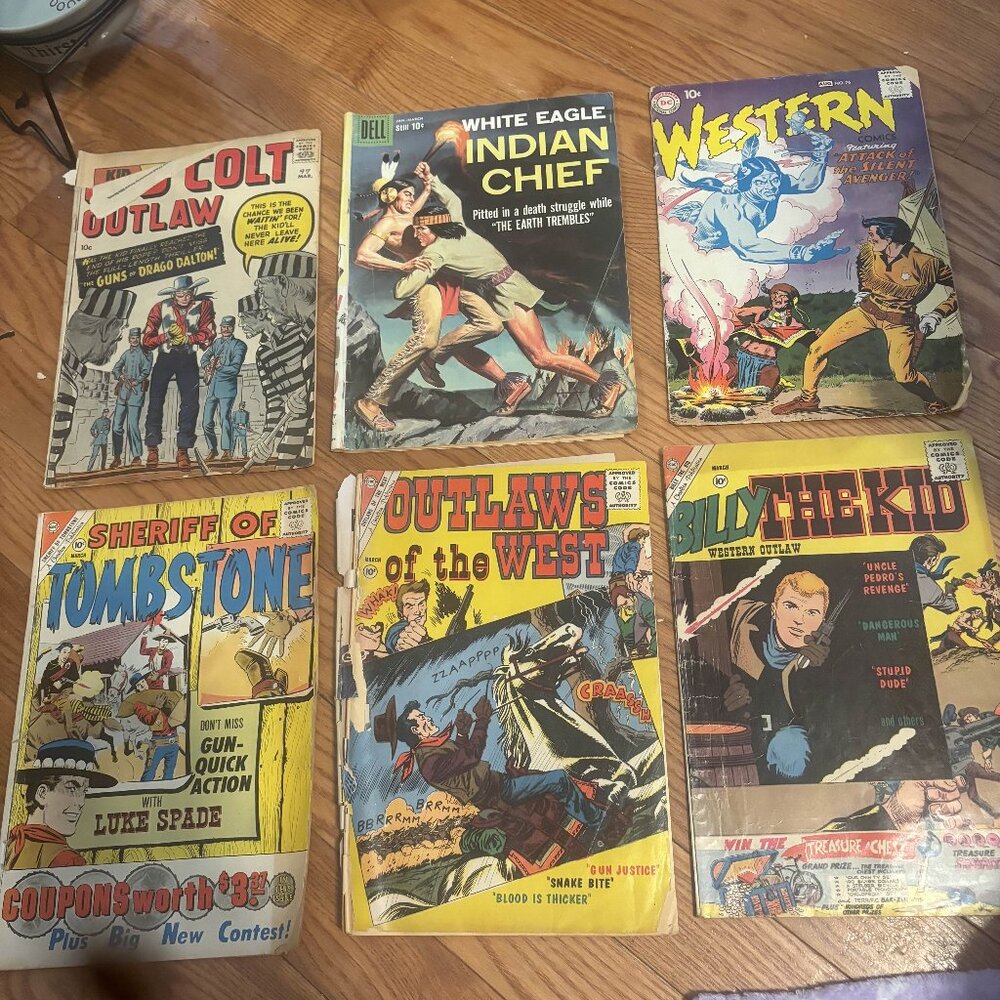6 Piece 1950-1960 Comic Books